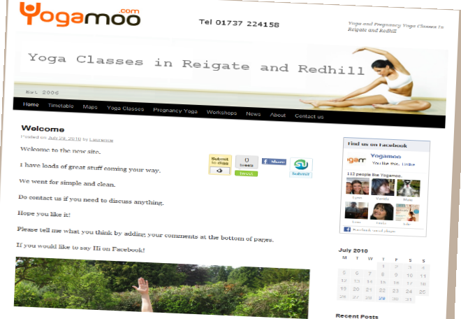 NewWebsite NewWebsite New Yoga Website in Reigate and Redhill Launches